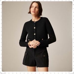 NWT JCrew Emilie sweater lady jacket textured cotton